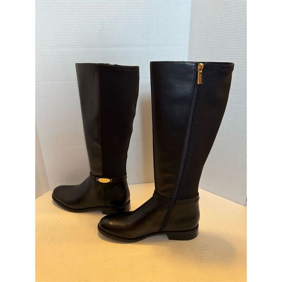 Michael Kors Women's Finley Black Riding Boots Size 9M Knee High - Picture 7 of 9